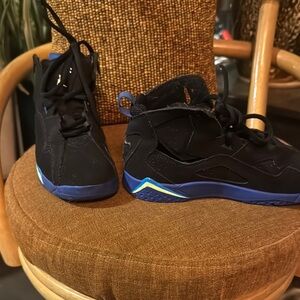 Kids Jordan Flight Black and Blue Sneakers